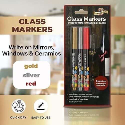 Parker & Bailey Glass Markers (Set of 3)