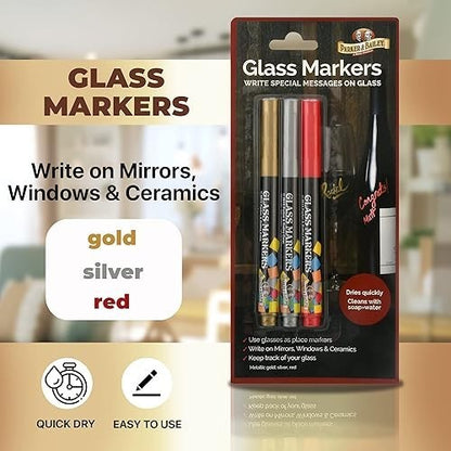 Parker & Bailey Glass Markers (Set of 3)