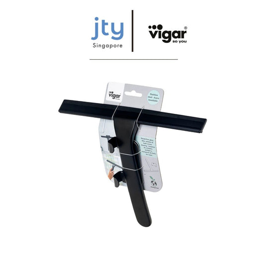 Zense Stainless Steel Squeegee with Hanger (Stainless Steel / Black)
