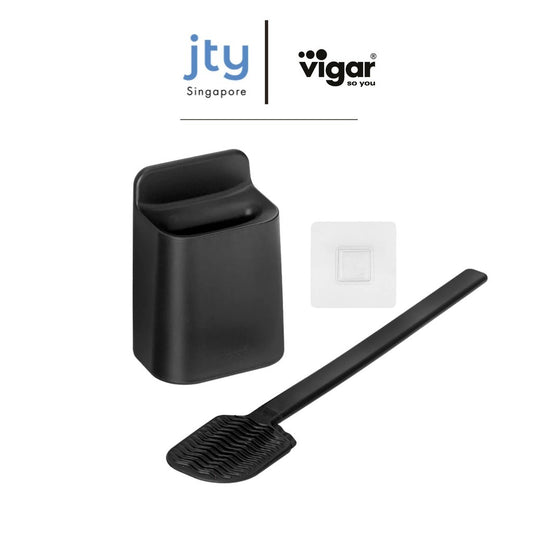 Essential Eco Wall mounted Toilet Set (Black/White)