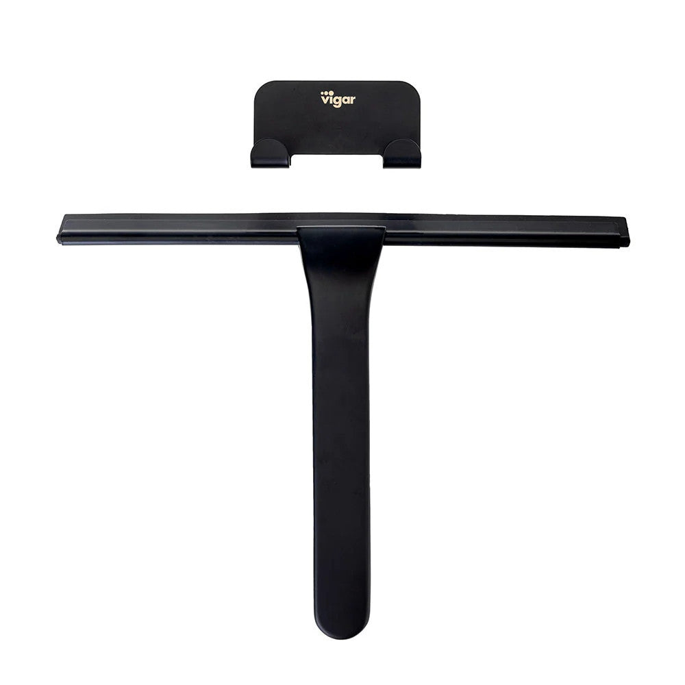 Zense Stainless Steel Squeegee with Hanger (Stainless Steel / Black)