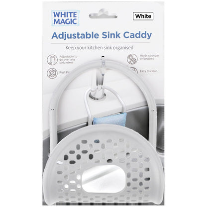 White Magic Adjustable Sink Caddy (Multiple Colours)