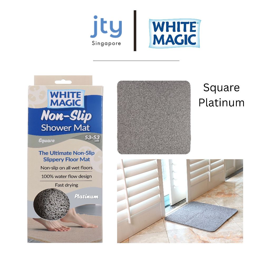 White Magic Non-Slip Shower Mat Square (3 colors available) (53 x 53 cm)
