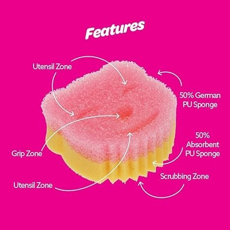 White Magic Scrubtastic Scrub & Wipe Sponge Duo