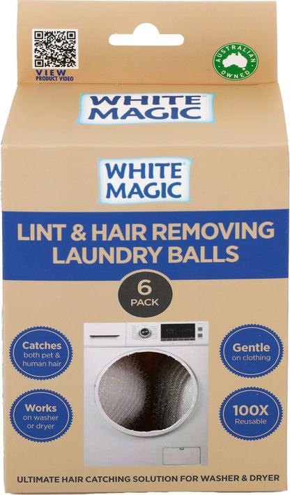 White Magic Lint & Hair Removing Laundry Balls