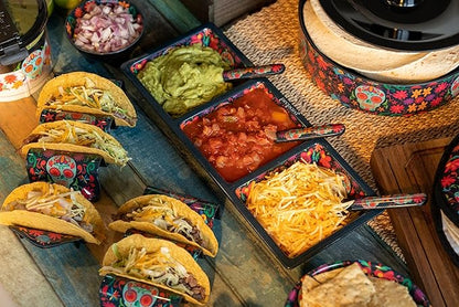 Prepara 3 Section Taco Topping Tray Day of the Dead Edition