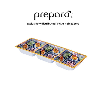 Prepara 3 Section Taco Tray (Yellow)