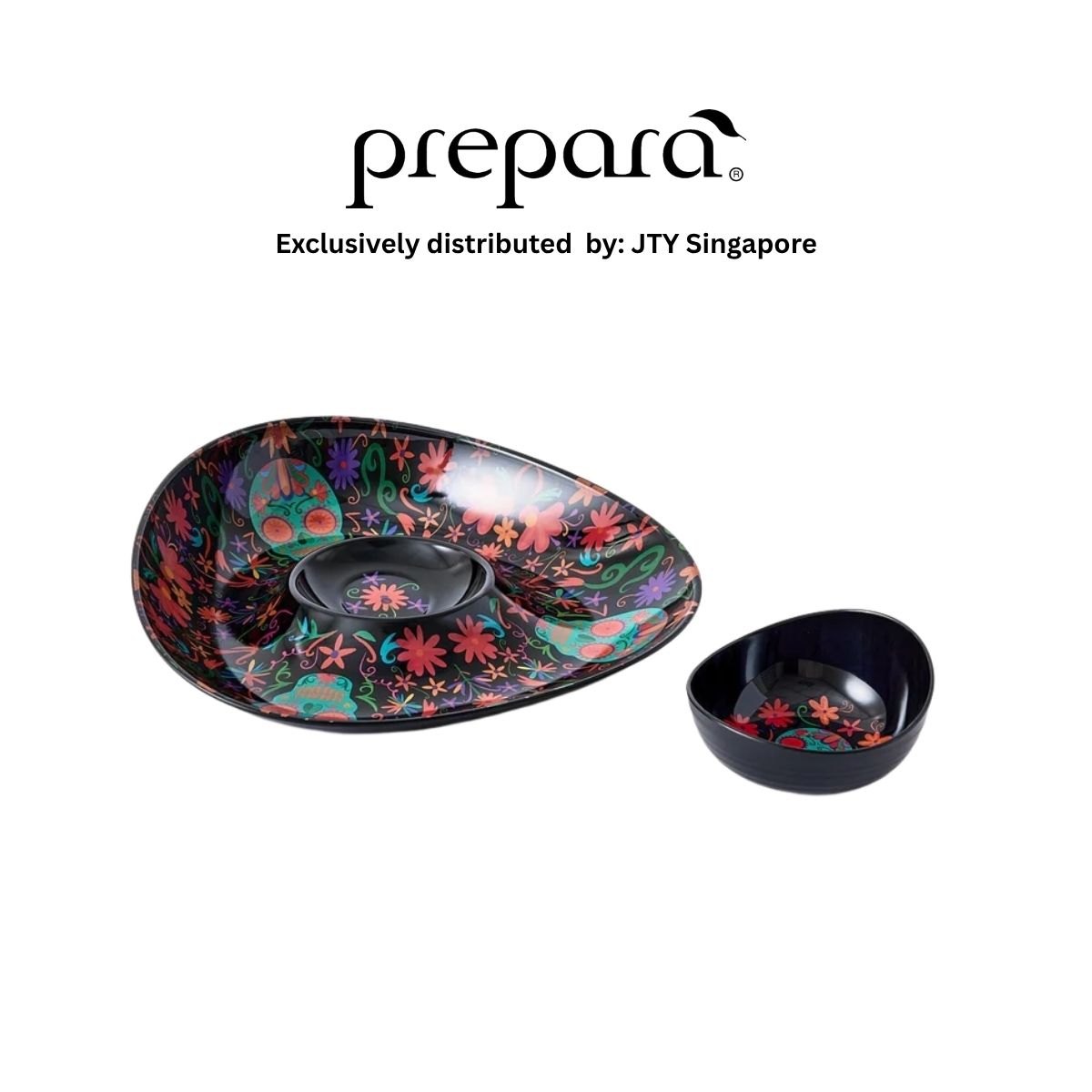 Prepara Chip and Dip Holder - Day of the Dead Edition