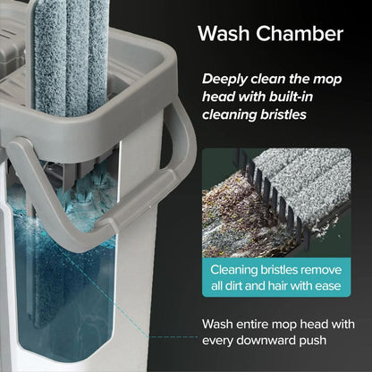 White Magic Flat Mop & Bucket Set