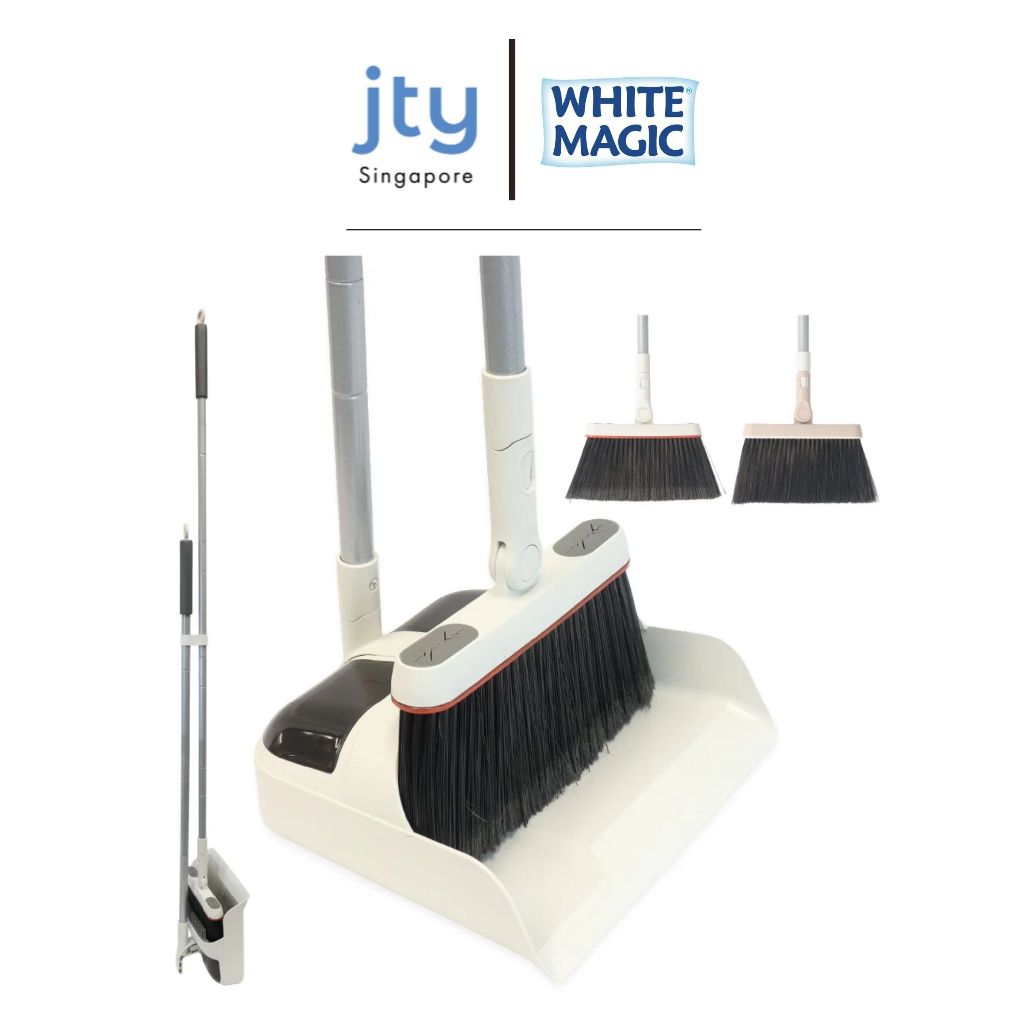 White Magic Indoor Outdoor Broom & Dustpan Set