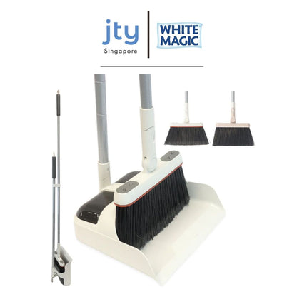 White Magic Indoor Outdoor Broom & Dustpan Set