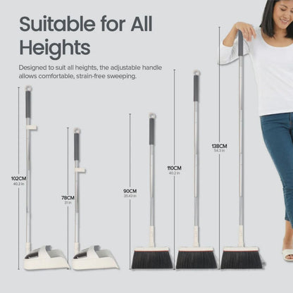 White Magic Indoor Outdoor Broom & Dustpan Set