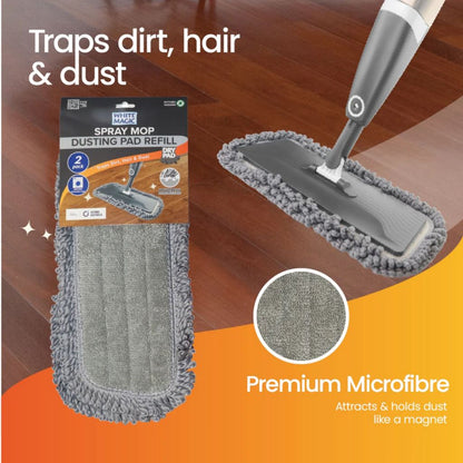 White Magic Spray Mop Dusting Pad Refill (Grey)
