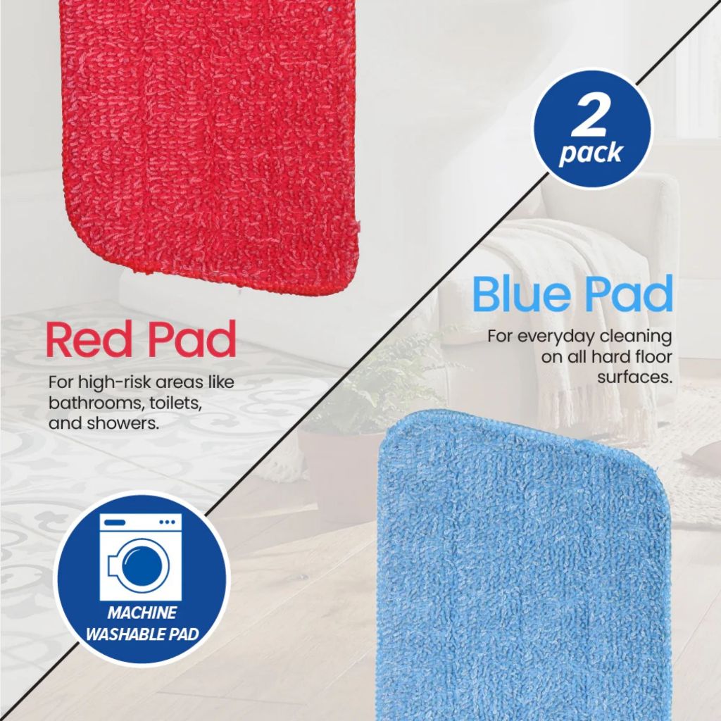 White Magic Spray Mop Wet Pad Refill (Blue / Red)