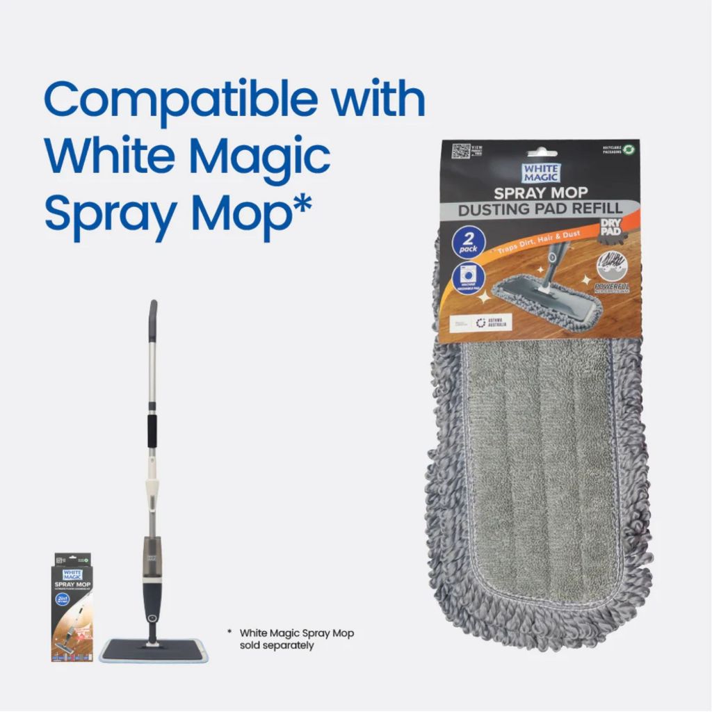 White Magic Spray Mop Dusting Pad Refill (Grey)