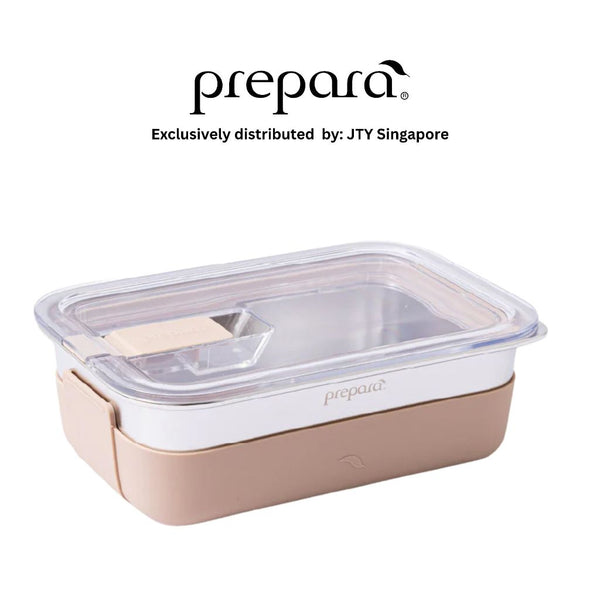 Prepara Lift Stainless Steel Container 900ml - Black/Olive/Beige