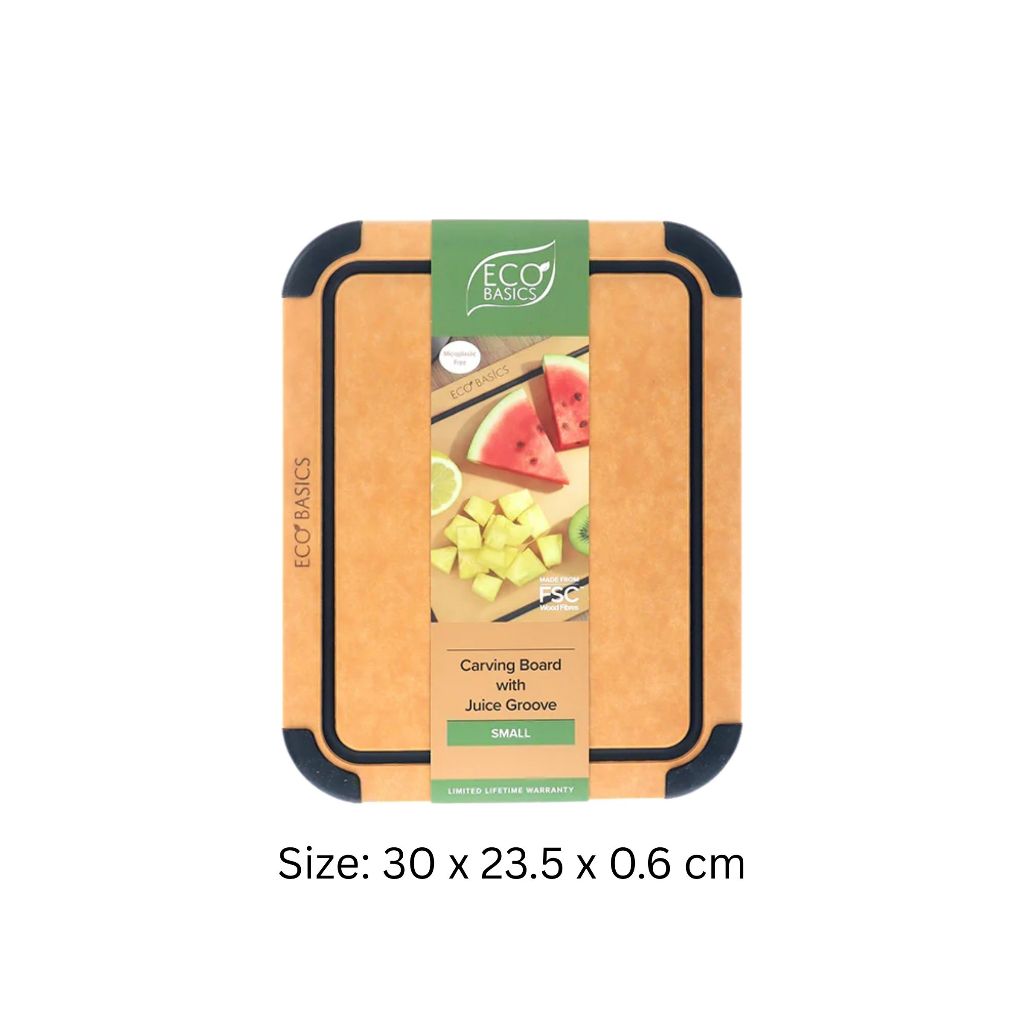 Eco Basics Carving Board with Juice Groove - Black / Natural (Small / Medium / Large / Set)