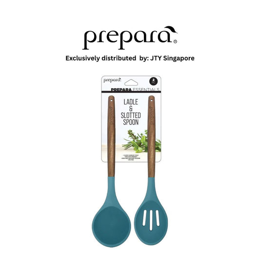 Prepara Ladle & Slotted Spoon (Green / Blue / Grey)