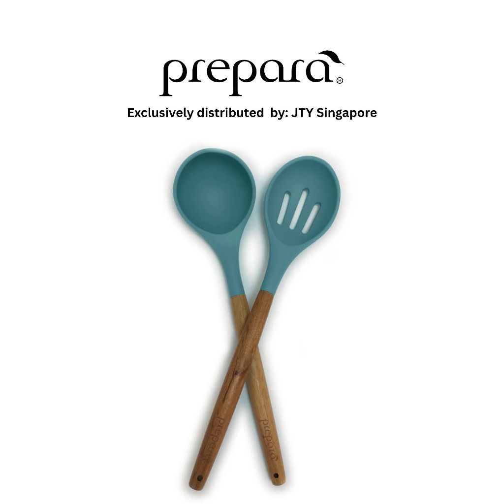 Prepara Ladle & Slotted Spoon (Green / Blue / Grey)