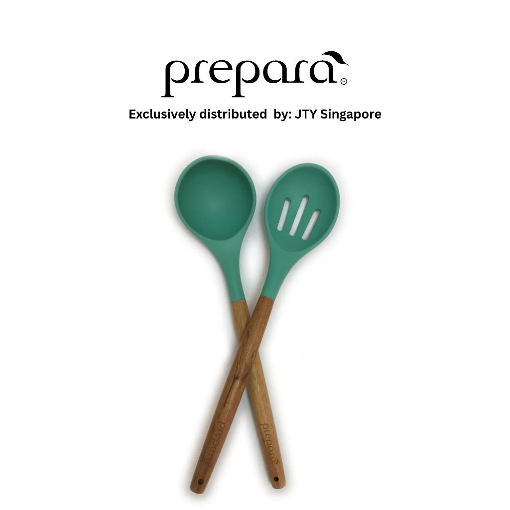 Prepara Ladle & Slotted Spoon (Green / Blue / Grey)
