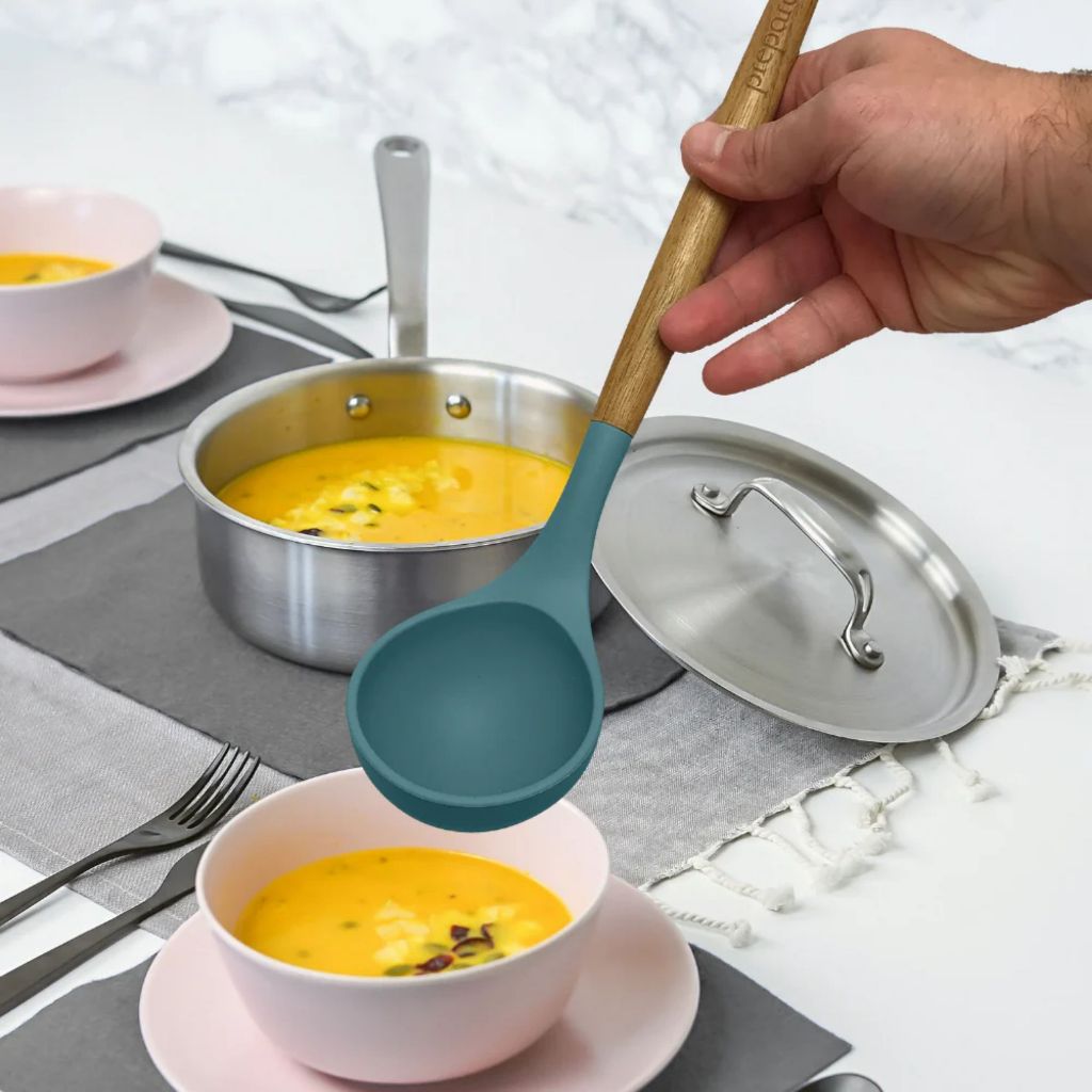 Prepara Ladle & Slotted Spoon (Green / Blue / Grey)