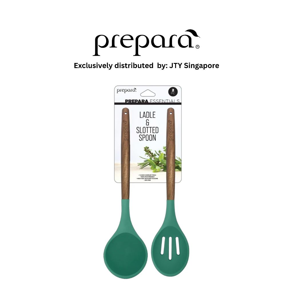 Prepara Ladle & Slotted Spoon (Green / Blue / Grey)