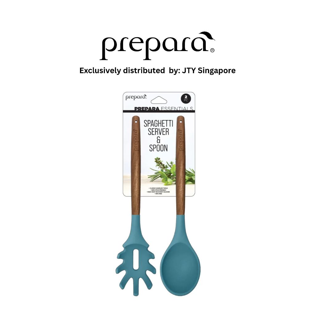 Prepara Spaghetti Server & Spoon - Green/Grey/Blue