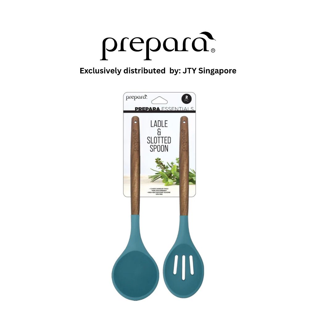 Prepara Ladle & Slotted Spoon (Green / Blue / Grey)