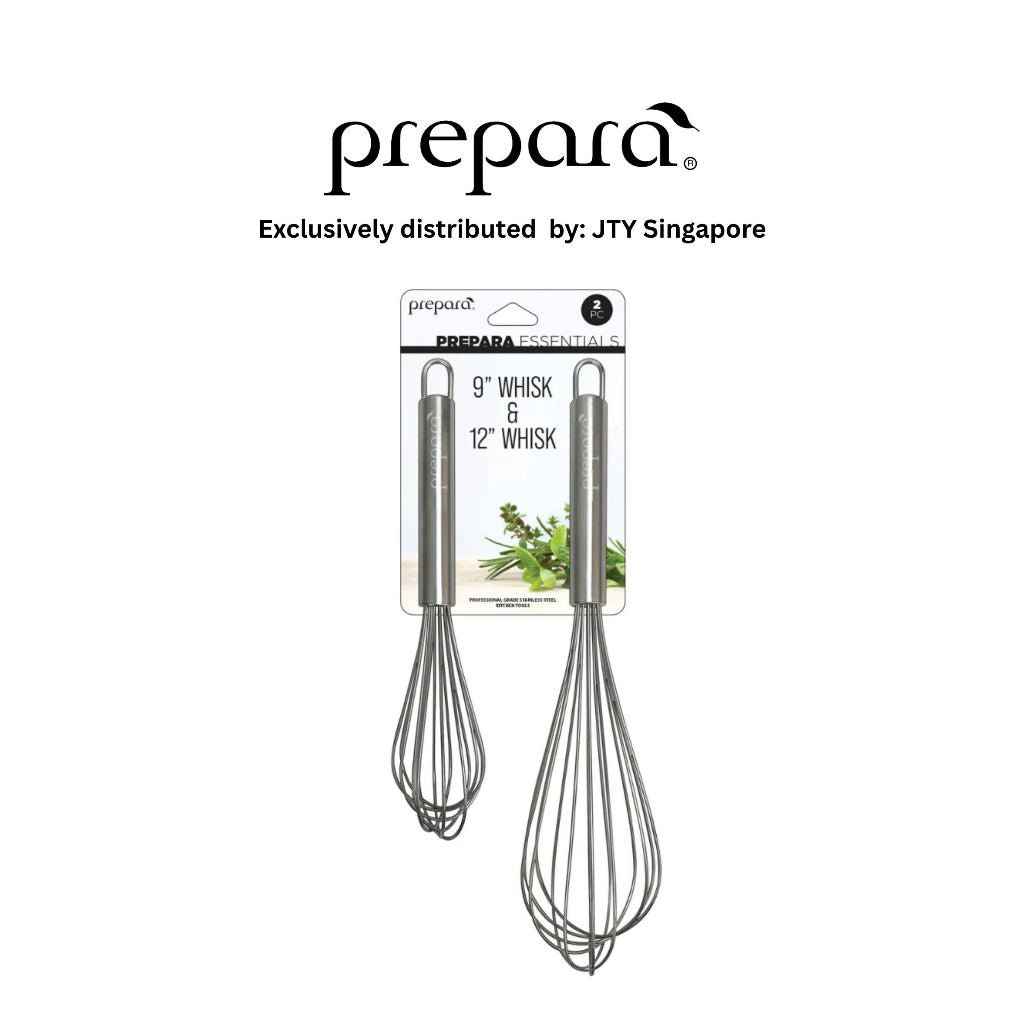 Prepara Stainless Steel Whisk Set (2pcs in a set) 9" & 12"