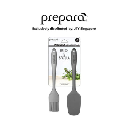 Prepara Spatula & Brush - (Grey/Wood , Blue/Wood , Grey Silicone)