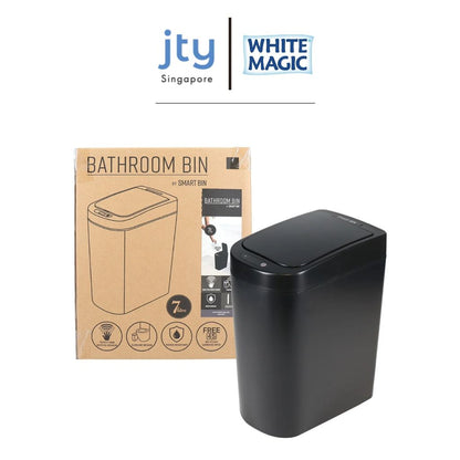 White Magic Smart Bin Bathroom Bin (Black / White / Stainless Steel)