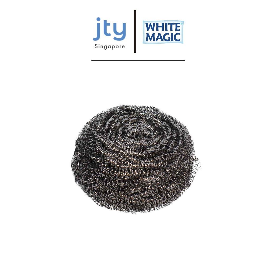 White Magic Stainless Steel Scourer 6 Pack ( 11 x 11 x 4 cm | 50 grams each)