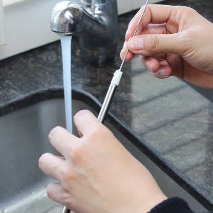 Eco Basics Stainless Steel Straw & Cleaner – 8mm