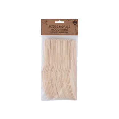 Eco Basics Biodegradable Wood Knife – 18pcs