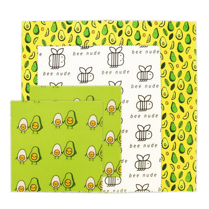 Bee Wrappy Food Wraps 4 Pack Vegan