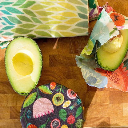 Bee Wrappy Food Wraps 4 Pack Vegan