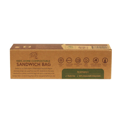 Eco Basics 100% Home Compostable Sandwich Bag 25pcs