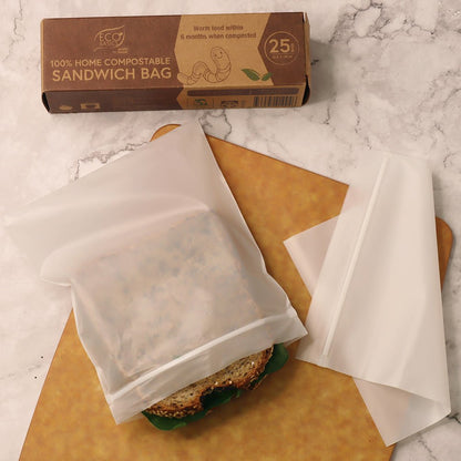 Eco Basics 100% Home Compostable Sandwich Bag 25pcs