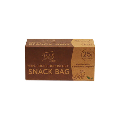 100% Home Compostable Snack Bag 25pcs