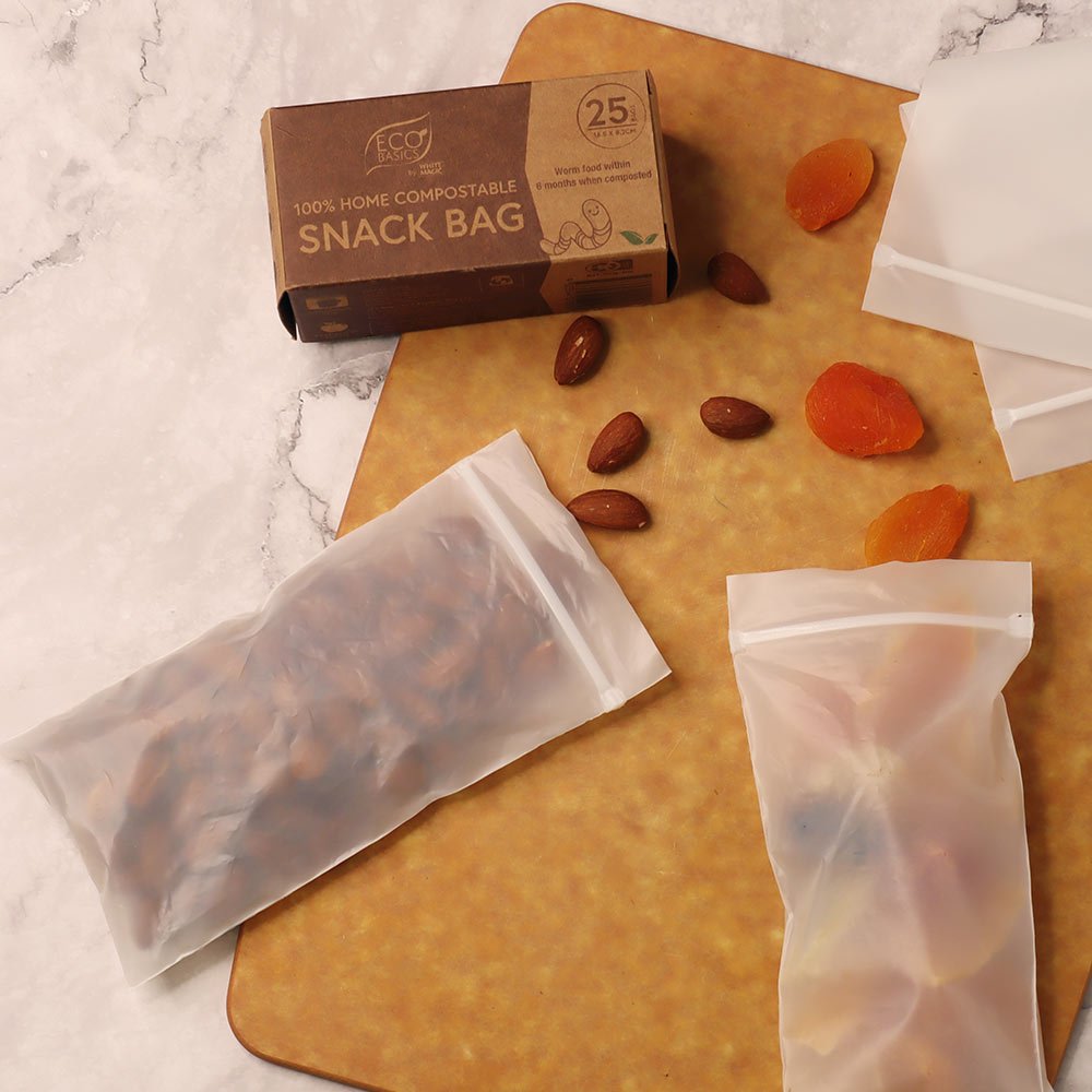 100% Home Compostable Snack Bag 25pcs