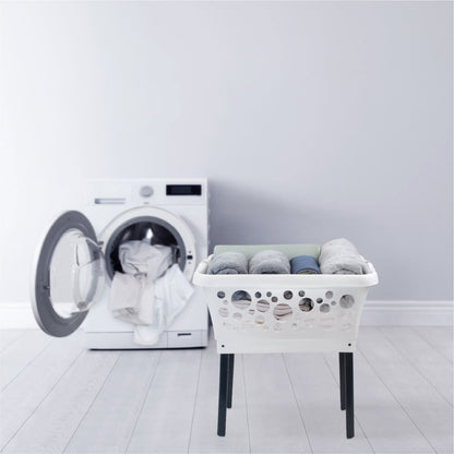 White Magic Laundry Basket On Legs