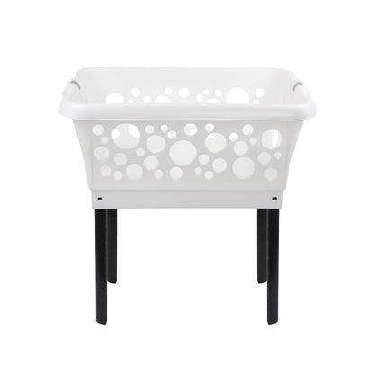 White Magic Laundry Basket On Legs