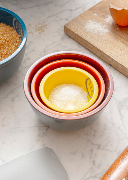 Prepara Two-Tone Melamine Pinch Bowls - 5 Piece Set