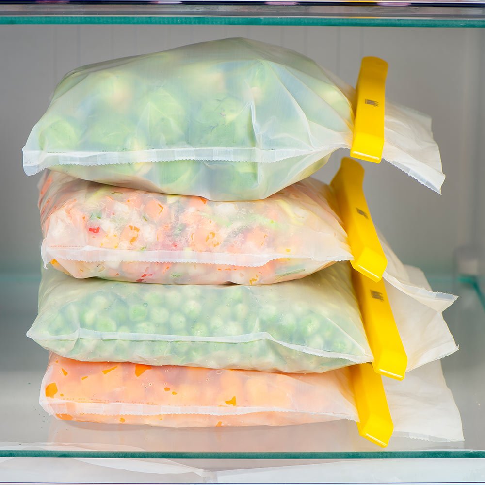 Nostik Reusable Freezer Bags + Clips Set of 4